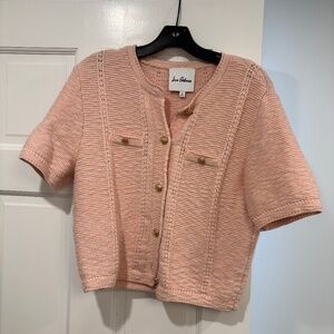 Pink knit lady jacket